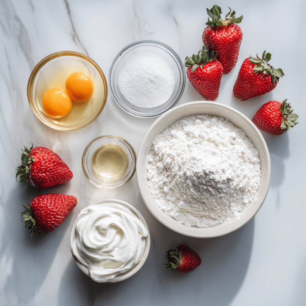 Angel Food Strawberry Cake Dessert – Easy, Light & Irresistible 7 ingredients for angel food strawberry cake dessert